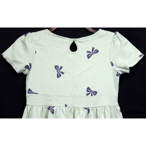 2008 Gymboree Classroom Kitty Light Green Dress sz 10 Grey Bow Print BTS Fall - Picture 5 of 6